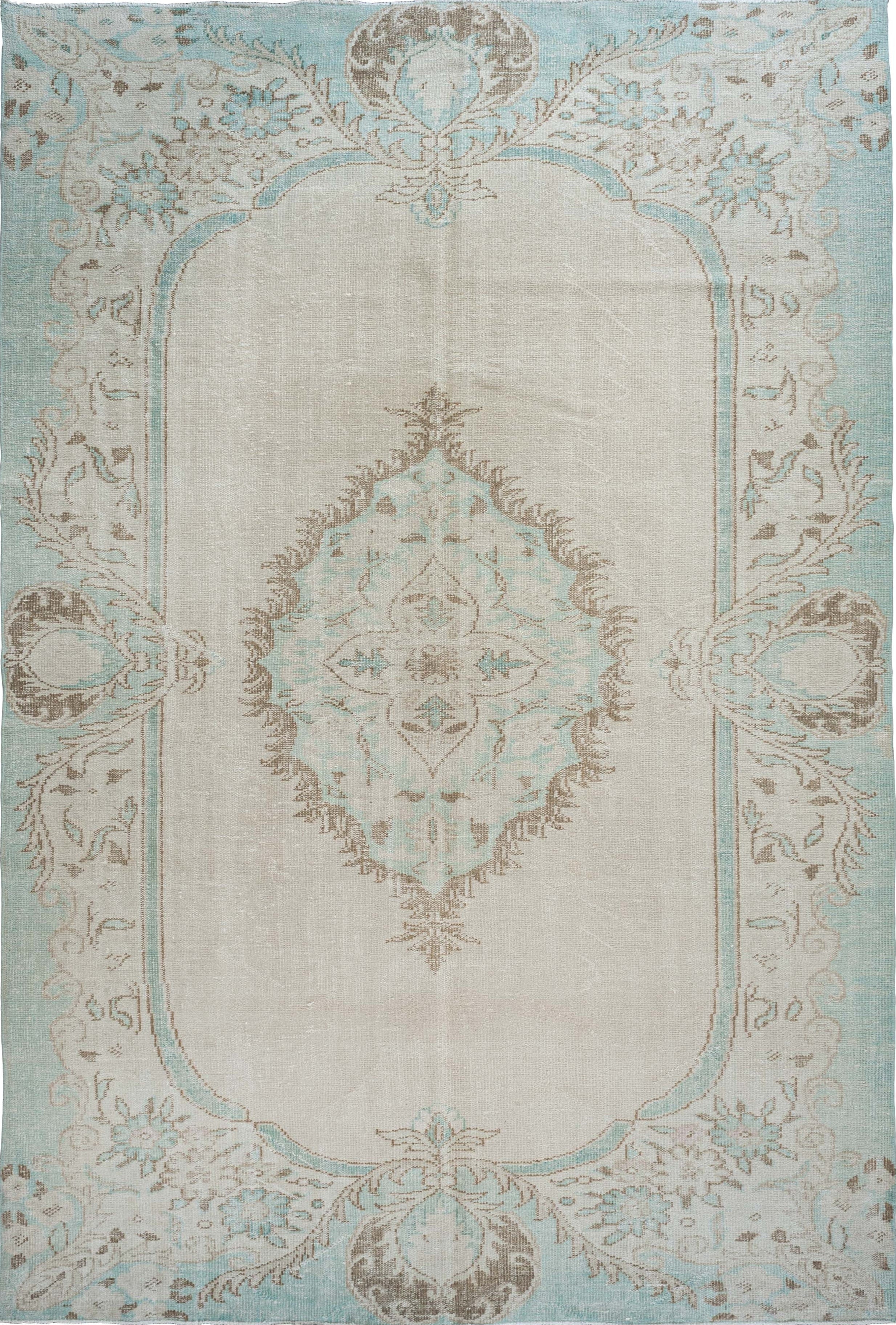 Vintage Turkish Oushak Rug